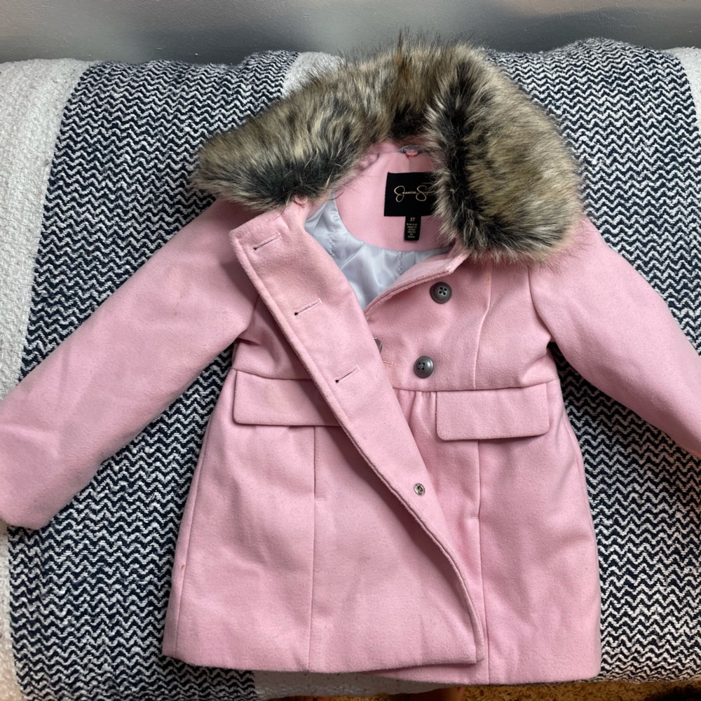 Size 3T Jessica Simpson fur lined winter coat